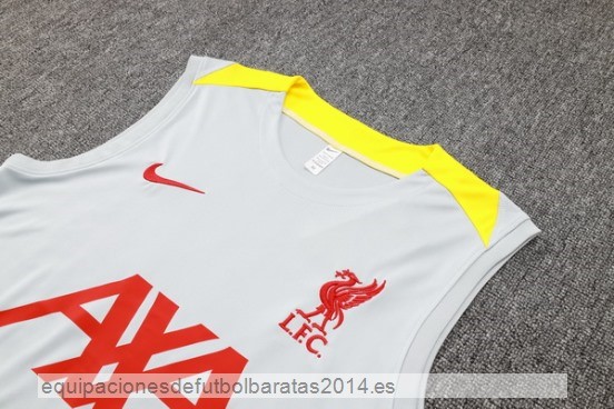 Nuevo Entrenamiento Sin MangasLiverpool 24/25 Gris Amarillo Baratas